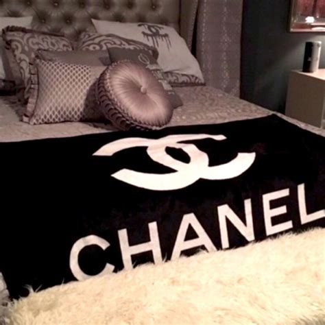 chanel sheets|Chanel throw blanket.